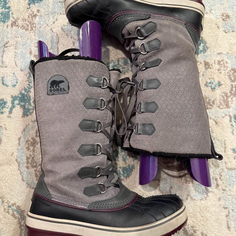 Sorel Tivoli Tall Gray Winter Boots Size 8